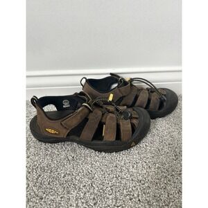 KEEN Kids'‎ 1009996 Newport Premium Brown Leather Closed-Toe Sport Sandal Size 4
